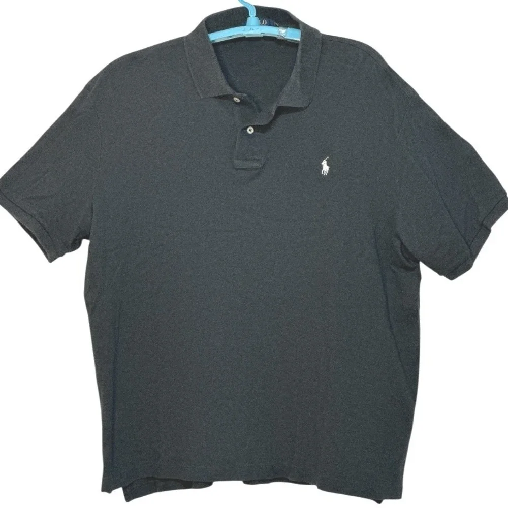 Polo Ralph Lauren Shirt Mens Dark Gray Short Sleeve Pony Logo Classic Preppy 3XL